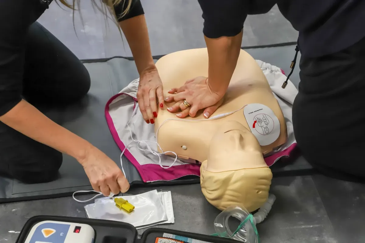 Group CPR class at a Pulse Savers training centre: group booking first aid